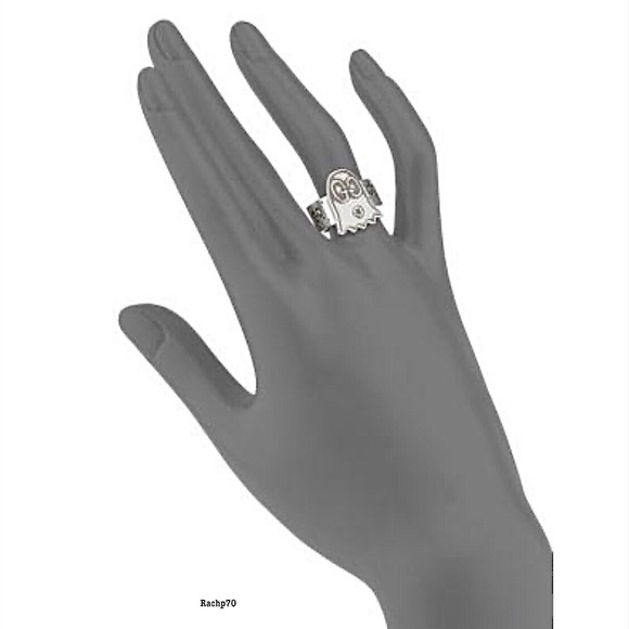 New Authentic GUCCI GHOST GG Sterling Silver Ring - Picture 2 of 11